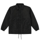 Black Collared Jacket with Curved Line Print